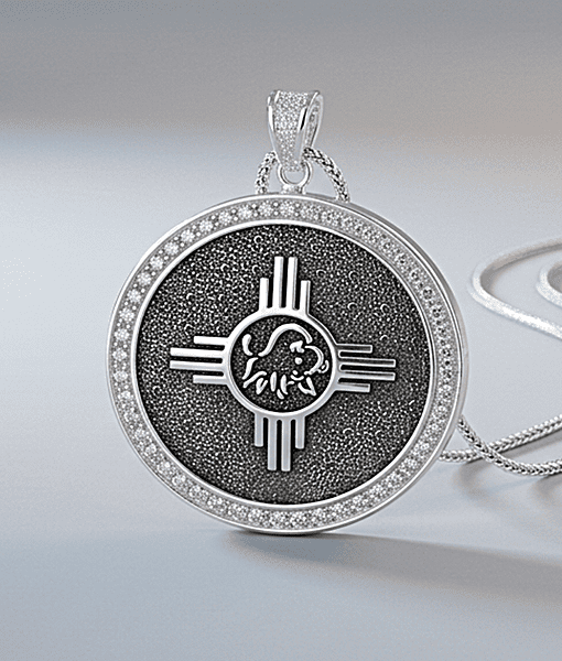 TS-4 Silber Anhänger mit Steine (mit Chip 4.2)